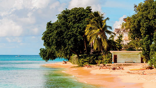 A beach in Bridgetown in Barbados